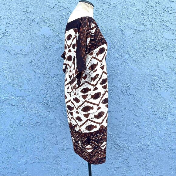 Anna Sui Silk Dress Fish print Shift Size 6 Anthropolgie - Picture 7 of 8